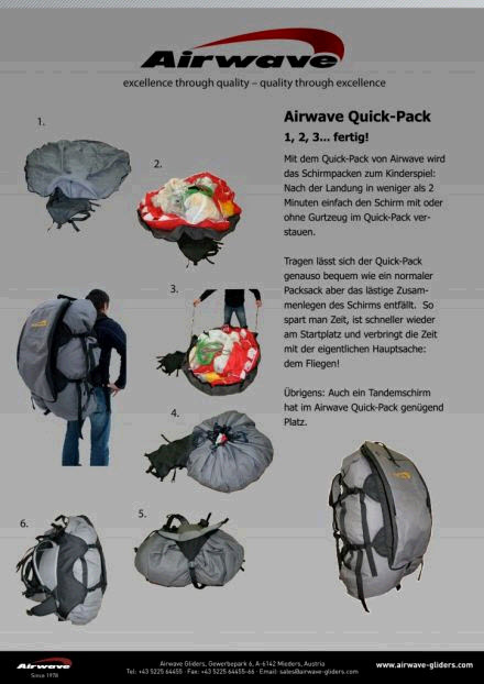 mochila quick pack de airwave
