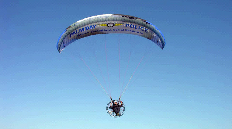 Policía Paramotor PalmBay palmbay Dudek y la policía de PalmBay en paramotor