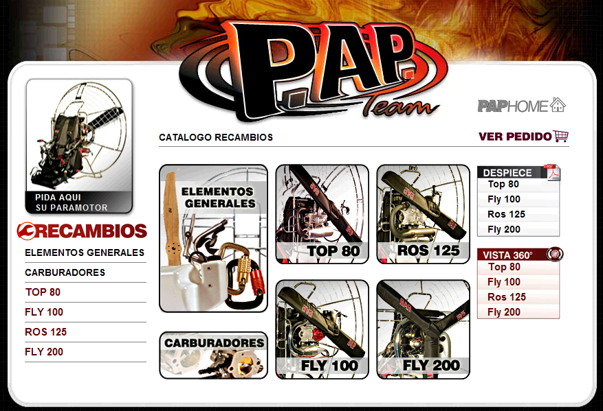 página principal de la tienda de papteam página principal de la tienda de papteam