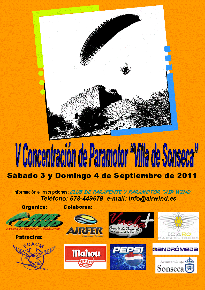 cartel_villa_de_sonseca cartel villa de sonseca V Concentración de paramotor Villa de Sonseca